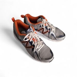 New Balance Sz 7 Big Boys 554 Orange Silver Shoes